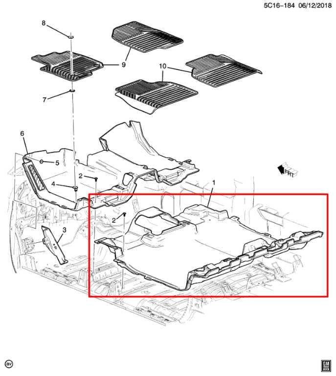 19-23 Chevrolet Silverado LT-L 2.7L 4WD Rear 2nd Row Floor Carpet Liner 85552315 - Alshned Auto Parts