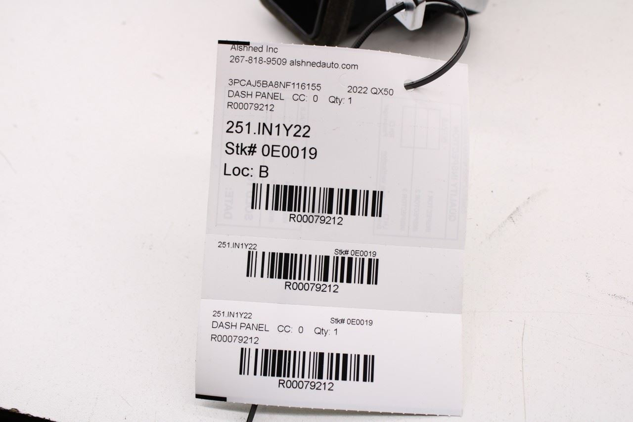 2019-2025 Infiniti QX50 LUXE Dash Center Screen Bezel Trim w/ Air Vents Grilles - Alshned Auto Parts