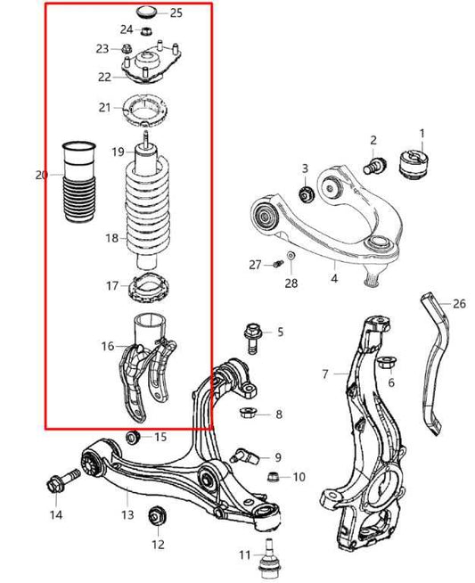 2011-2015 Dodge Durango SXT AWD Front Passenger Right Side Shock Strut Absorber - Alshned Auto Parts