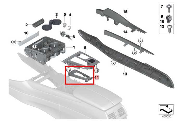 2014-18 BMW X5 xDrive35i Console Parking Brake Auto Hold Control Switch w/ Trim - Alshned Auto Parts