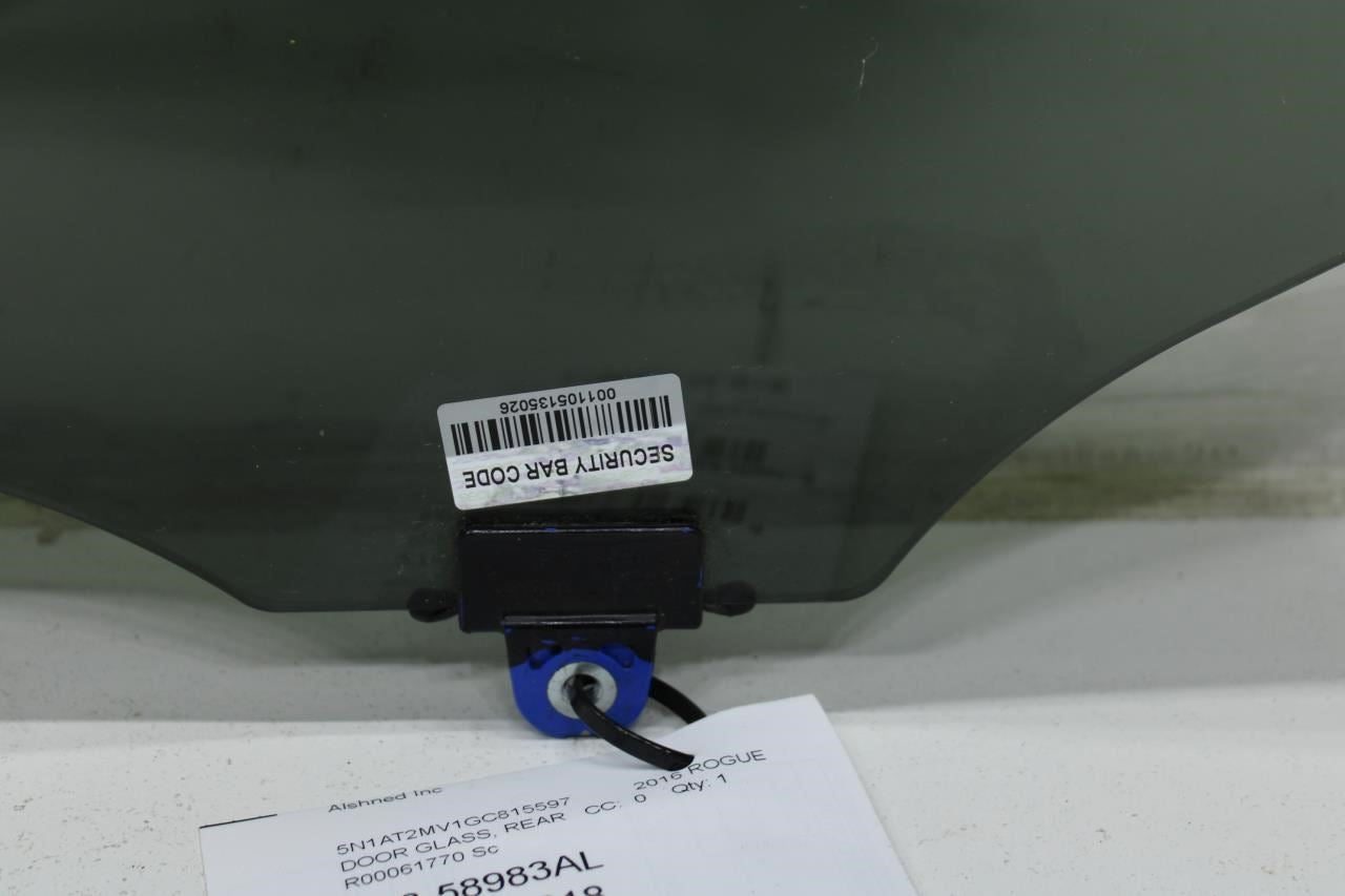 2014-2020 Nissan Rogue SV Rear Left Driver Side Door Window Glass 82301-4BA0B - Alshned Auto Parts