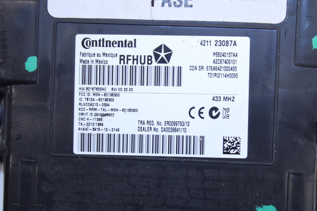 2015 Jeep Grand Cherokee Limited Keyless Entry Hub Receiver Control Module - Alshned Auto Parts