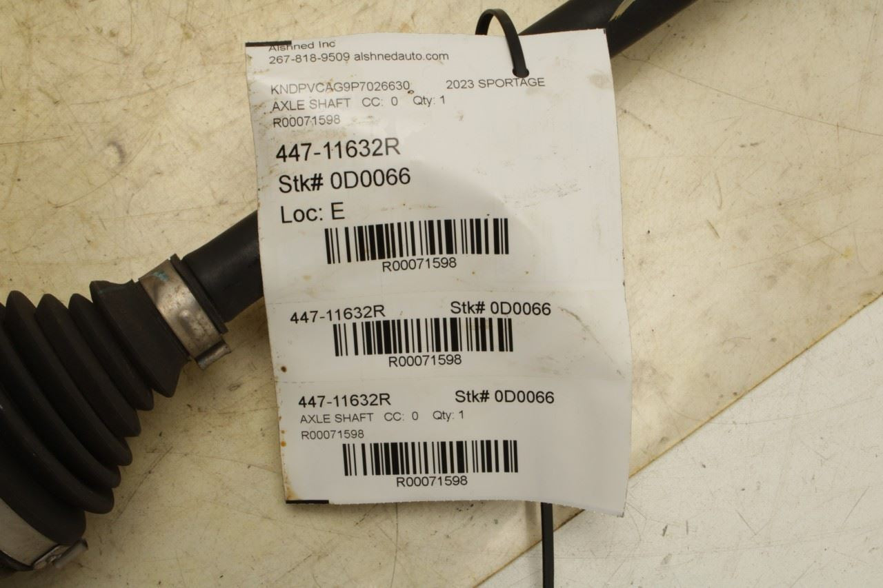 23-25 Kia Sportage Hybrid EX AWD Rear Right CV Axle Drive Half Shaft 49601-N7000 - Alshned Auto Parts