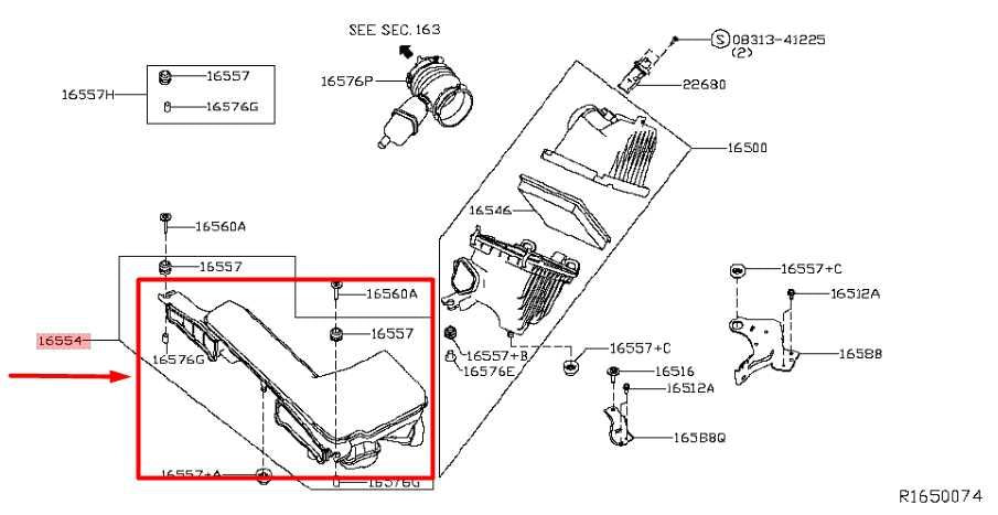 2019-2020 Infiniti QX60 Air Intake Cleaner Inlet Duct Tube 16554-6KA0A OEM - Alshned Auto Parts