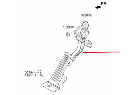 2014-2019 Kia Soul Gas Pedal Throttle Accelerator Sensor 32700-B2110 OEM - Alshned Auto Parts