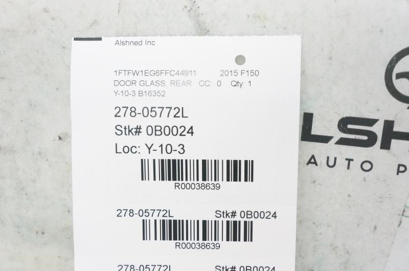2015-2023 Ford F150 Crew Cab Rear Left Door Window Glass FL3Z-1625713-C OEM - Alshned Auto Parts