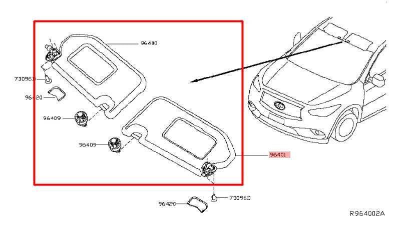13-20 Nissan Pathfinder SV Front RH and LH Side Sun Visor w/ Illuminated Mirror - Alshned Auto Parts
