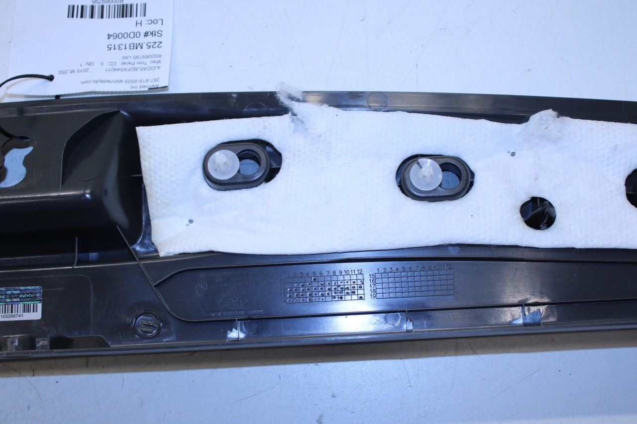 2012-15 Mercedes-Benz ML350 Trunk Sill Scuff Kick Plate Trim Panel 166-690-00-41 - Alshned Auto Parts