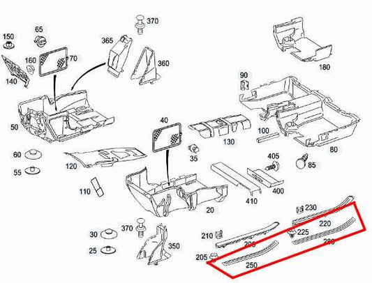 07-11 Mercedes-Benz S550 RH and LH Door Scuff Sill Plate Set 2216800435 *ReaD* - Alshned Auto Parts