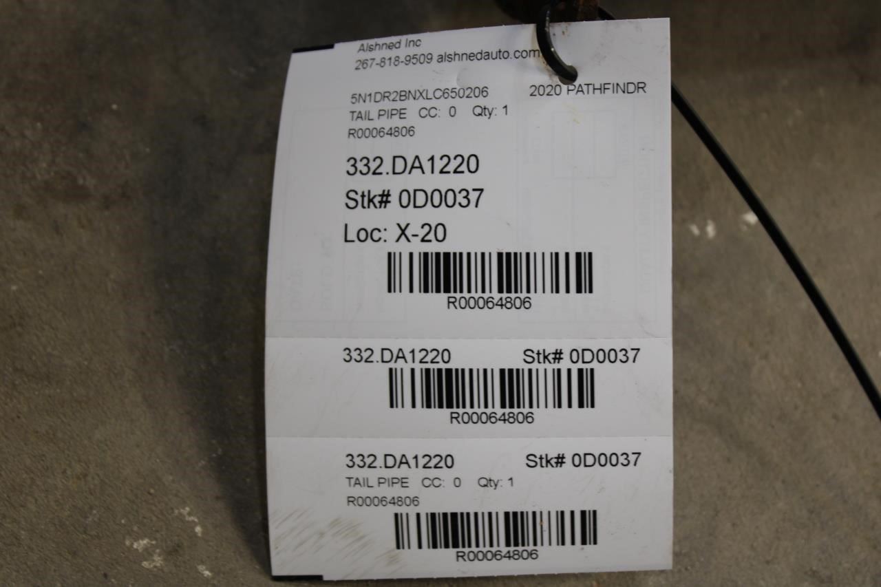 2013-20 Nissan Pathfinder SV 3.5L FWD Exhaust Muffler Post Pipe 20350-9NF0A OEM - Alshned Auto Parts