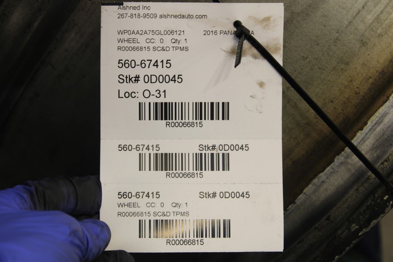 2014-16 Porsche Panamera 4 Front Wheel R20x9.5 5 Double Spoke 97036217807 *ReaD* - Alshned Auto Parts