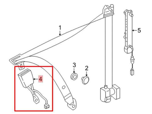 10-16 Mercedes-Benz E350 Sport 4Matic Front Driver Left Seat Belt Buckle *ReaD* - Alshned Auto Parts