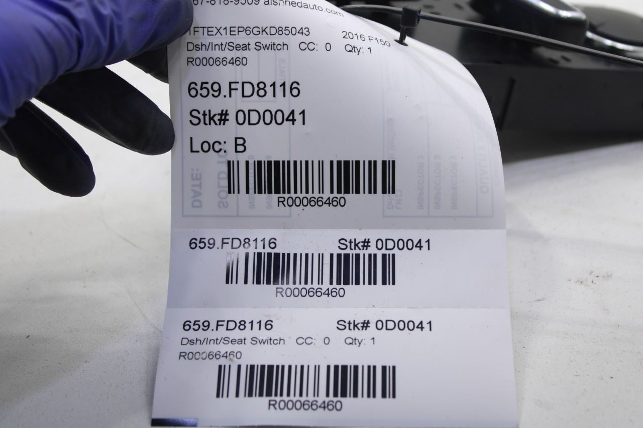 2015-20 Ford F150 Super Cab Lariat Front RH Power Seat Adjustment Control Switch - Alshned Auto Parts
