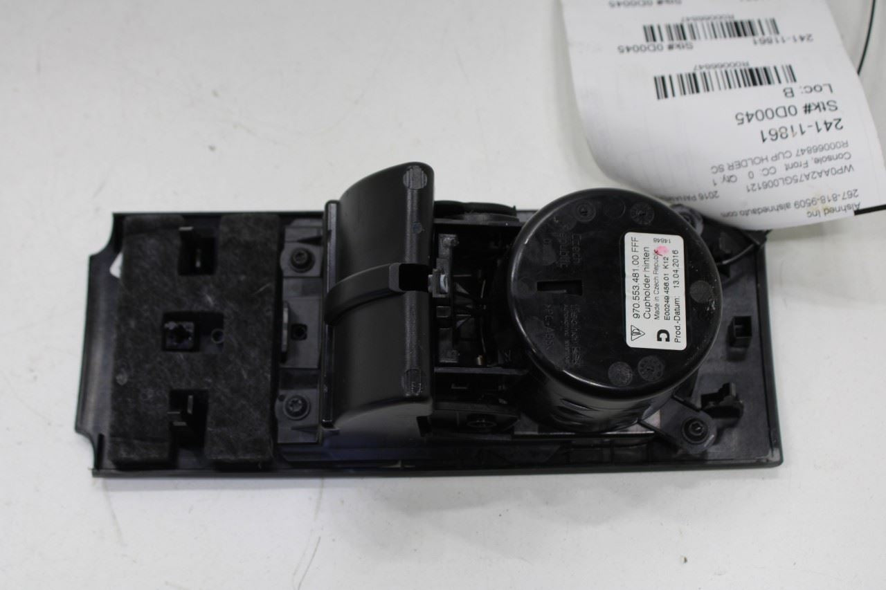 2010-2016 Porsche Panamera 4 3.6L AWD Rear Center Console Cup Holder Panel Trim - Alshned Auto Parts