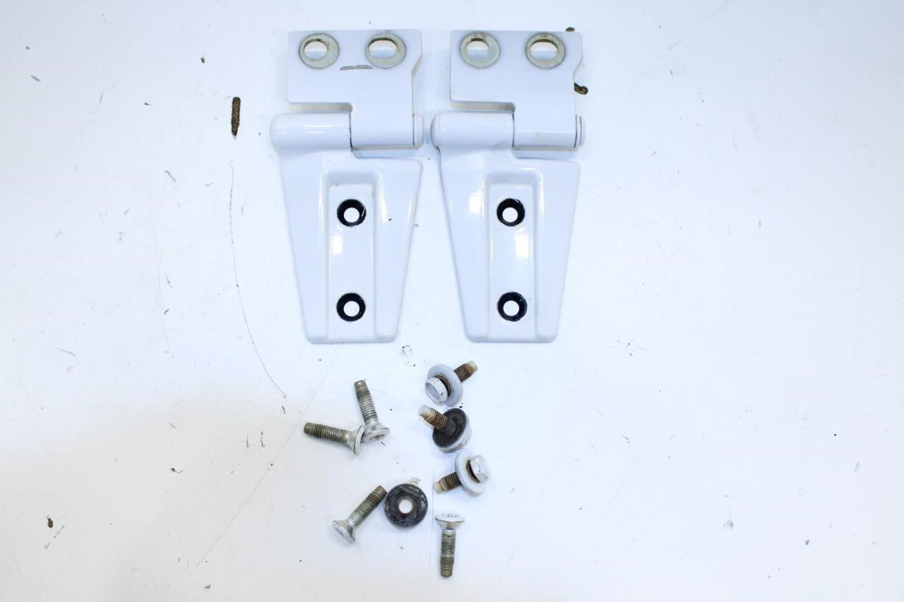 2010-2015 Jeep Wrangler Front RH and LH Hood Hinge Set w/ Bolts 55395396AE OEM - Alshned Auto Parts