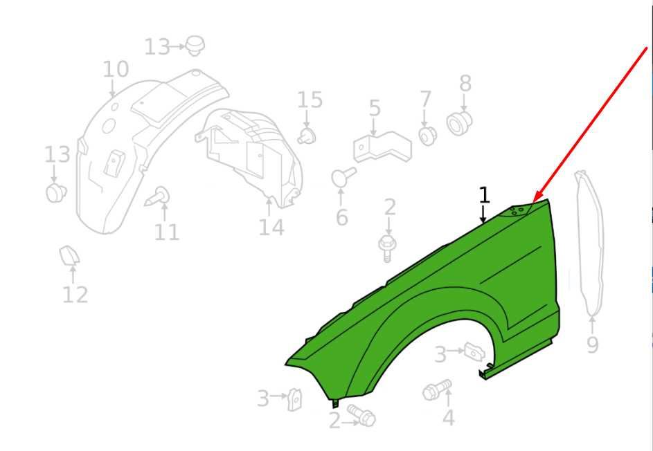 10-14 Ford Mustang Conv V6 Front Left Driver Side Fender Panel AR3Z-16006-A OEM - Alshned Auto Parts