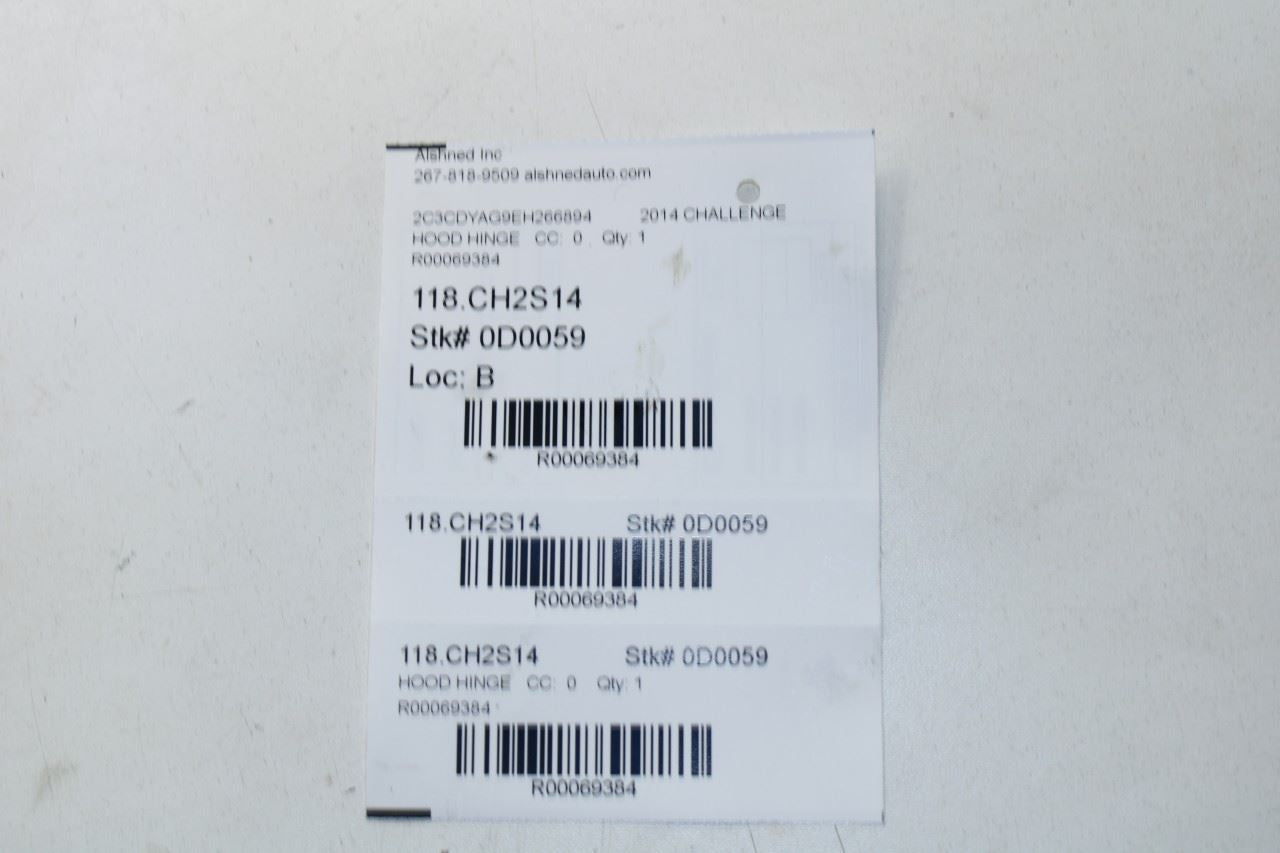 2008-23 Dodge Challenger SXT Front Right and Left Hood Hinge Set w/ Lift Struts - Alshned Auto Parts