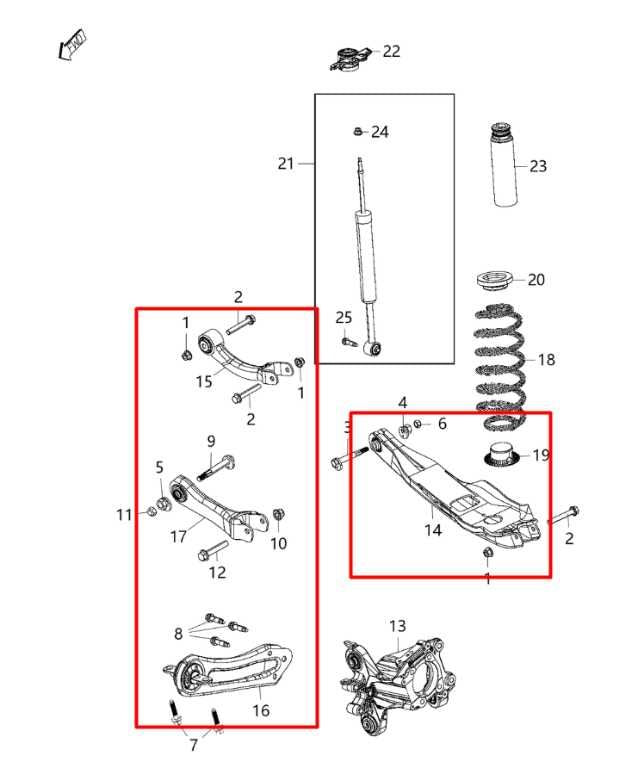 14-23 Jeep Cherokee Latitude 4WD Rear Suspension Right Side Control Arm Set of 4 - Alshned Auto Parts