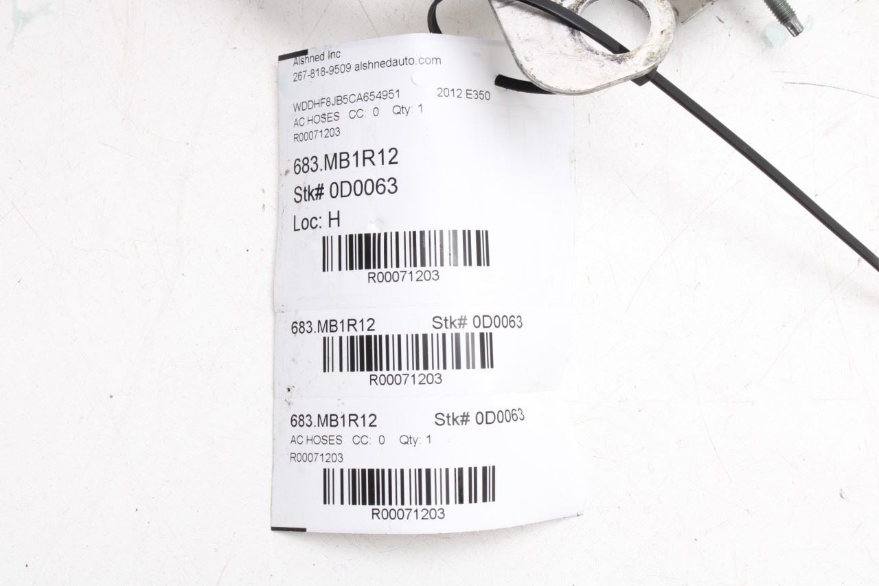 2010-16 Mercedes-Benz E350 Sport 4Matic 3.5L AC Air Conditioning Hose Line Pipe - Alshned Auto Parts