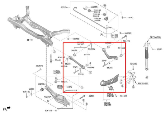 19-21 Hyundai Veloster 2.0L FWD Rear Suspension Right Side Control Arm Set of 3 - Alshned Auto Parts
