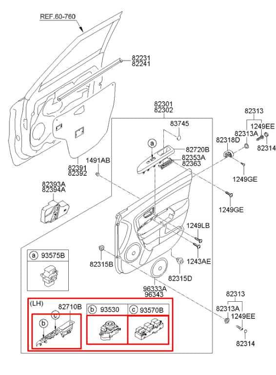 2009-13 Kia Soul+ GL 2.0L Front Left Side Master Power Window Switch 93570-2K010 - Alshned Auto Parts