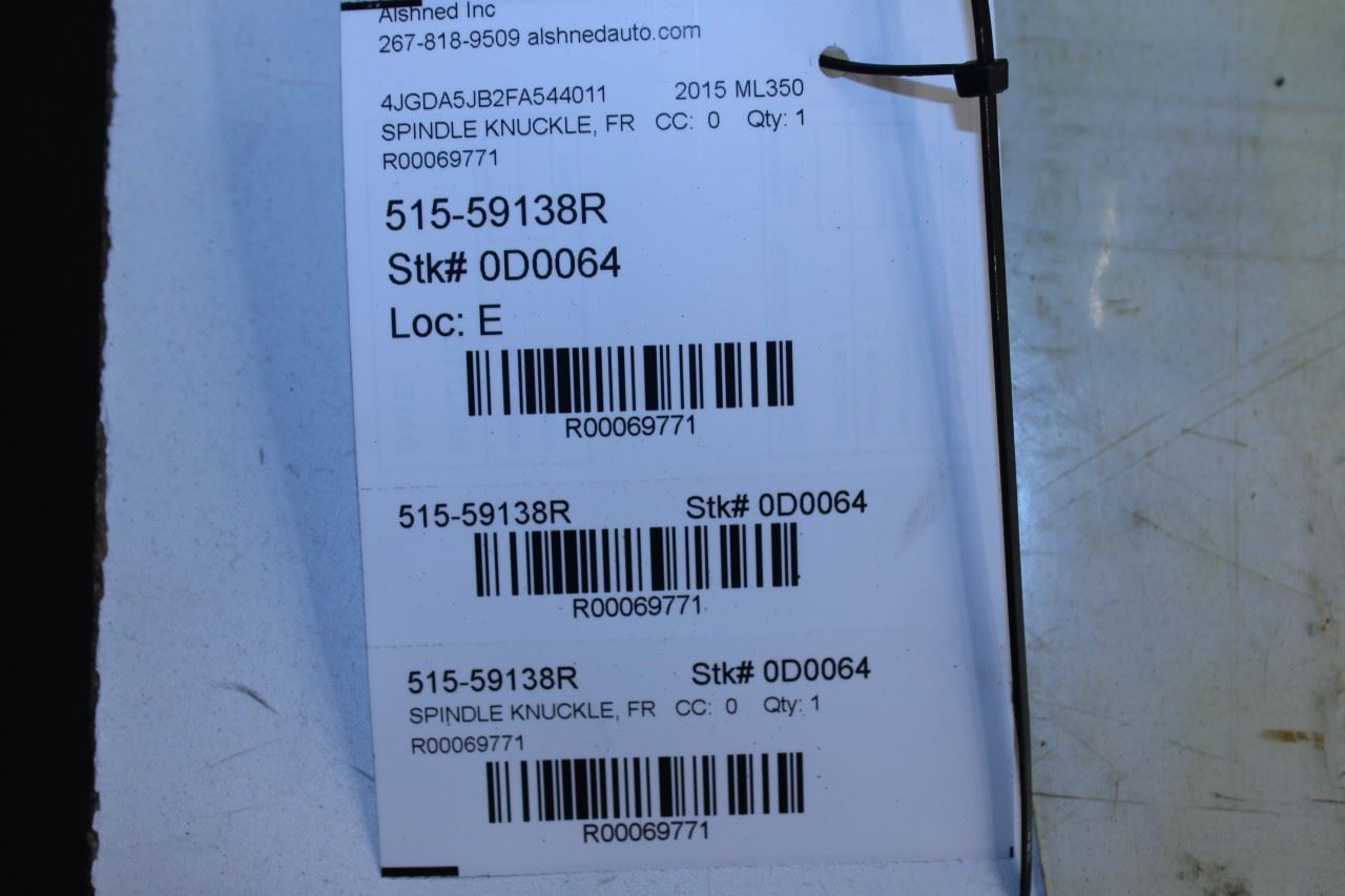 2012-2015 Mercedes-Benz ML350 Front Right Side Spindle Knuckle Hub 166-330-10-20 - Alshned Auto Parts
