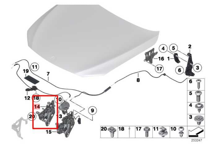 10-15 BMW 750i xDrive Front RH and LH Side Hood Release Passive Latch Lock Pair - Alshned Auto Parts
