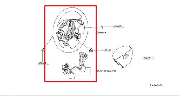 2016-20 Infiniti QX60 Steering Wheel Leather w/ Control Buttons 48430-9NF5A OEM - Alshned Auto Parts