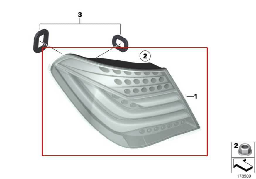 2010-2012 BMW 750Li xDrive Rear Left Driver Side Tail Light Lamp 63217182201 OEM - Alshned Auto Parts