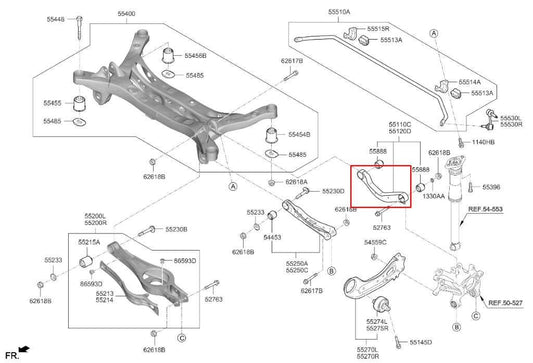 16-20 Kia Optima LX FWD Rear Right Passenger Side Upper Control Arm 55120-C2100 - Alshned Auto Parts