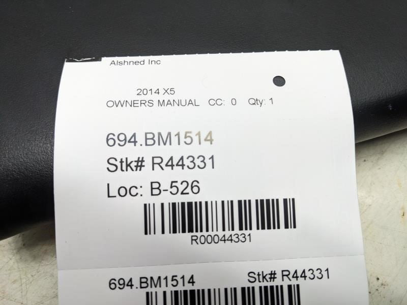 2014 BMW X5 Owners Manual Set with Case 01-40-2-928-198 OEM - Alshned Auto Parts