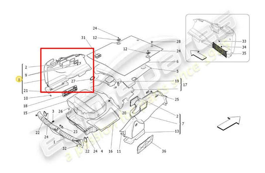 2017-19 Maserati Ghibli Rear Driver Left Side Quarter Panel Interior Trim Cover - Alshned Auto Parts