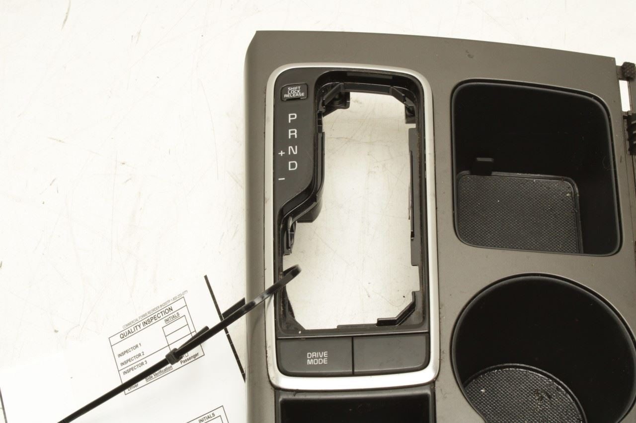 19-20 Kia Optima LX Center Console Shifter Bezel Trim Cover Panel w/ Cup Holder - Alshned Auto Parts