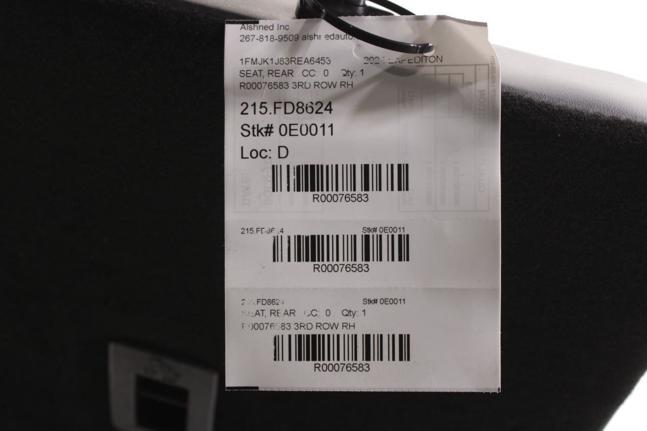 22-24 Ford Expedition MAX XLT 3.5L Rear Passenger RH Side 3rd Row Seat Complete - Alshned Auto Parts