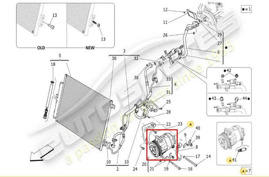2014-2019 Maserati Ghibli S Q4 3L AC Air Conditioner Compressor 00308716 OEM - Alshned Auto Parts