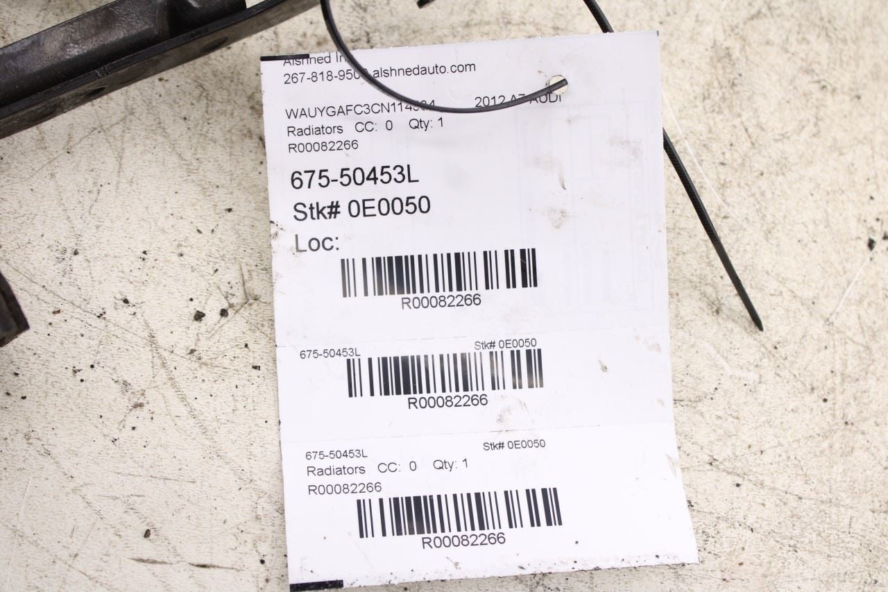 2012-15 Audi A7 Premium 3.0L AWD Auxiliary Left Side Cooling Radiator w/ Bracket13