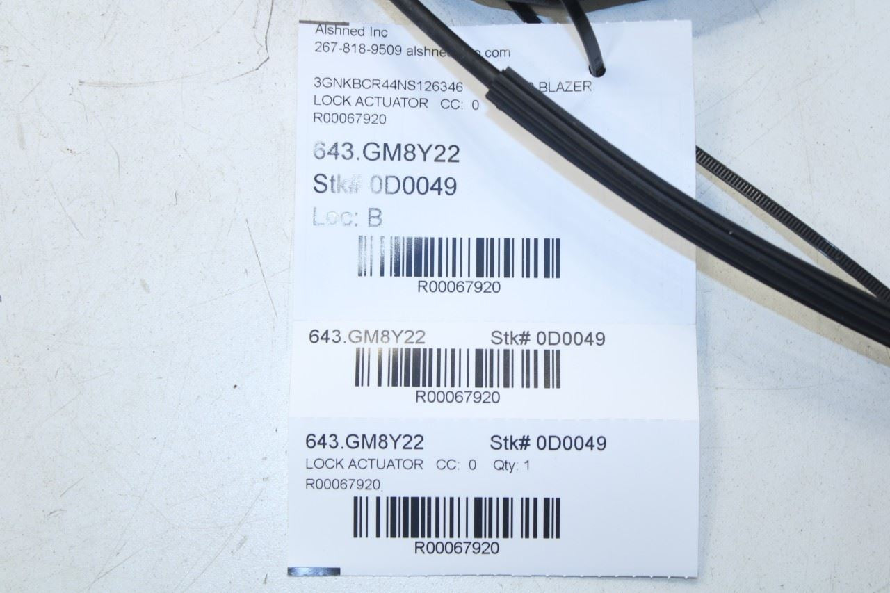 2019-24 Chevrolet Blazer 2LT Front Right Side Door Lock Latch Actuator 13533690 - Alshned Auto Parts