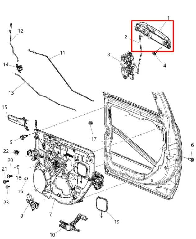 11-20 Ram 1500 Laramie Crew Cab 5.7L Rear Driver Left Side Door Exterior Handle - Alshned Auto Parts