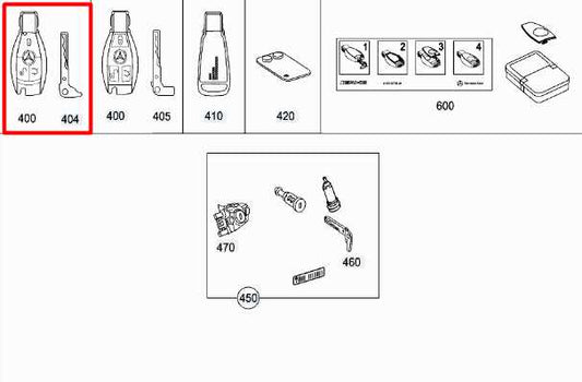 07-10 Mercedes-Benz S550 Key Keyless Remote Entry Fob Transmitter 23090507399999 - Alshned Auto Parts
