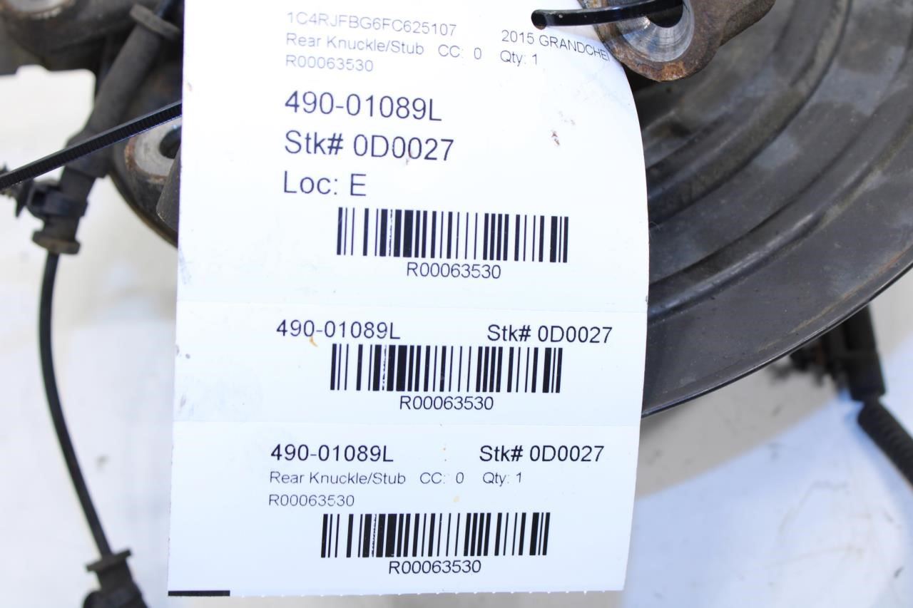 2011-2015 Jeep Grand Cherokee Limited Rear Left Spindle Knuckle Hub 4877103AD - Alshned Auto Parts