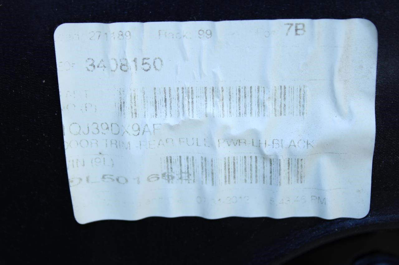 2011-2017 Jeep Wrangler Sahara Rear Left Driver Door Trim Panel 1QJ39DX9AF OEM - Alshned Auto Parts