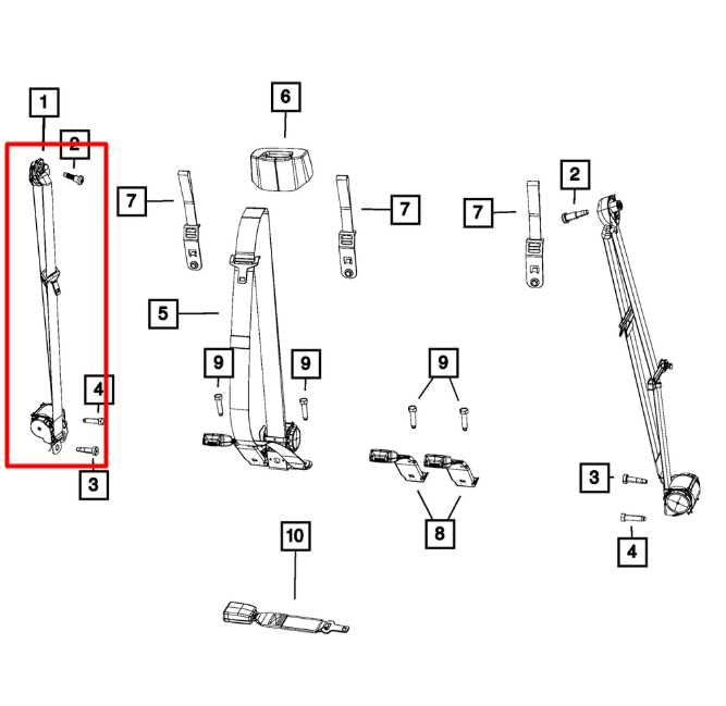 13-19 Ram 1500 Laramie Crew Cab Rear Driver LH Side 2nd Row Seat Belt Retractor - Alshned Auto Parts