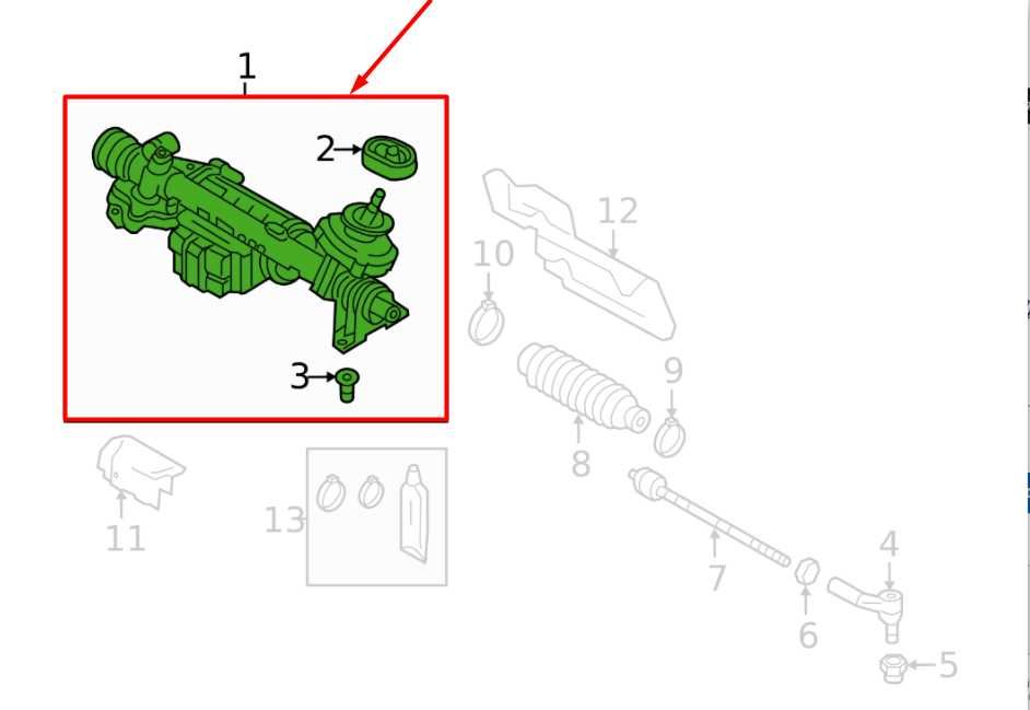 08-18 Volkswagen Jetta Sport Power Steering Gear Rack and Pinion 1K1423055M OEM1