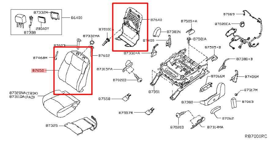 16-20 Infiniti QX60 3.5L FWD Front Seat Driver Left Side Backrest Upper Cushion - Alshned Auto Parts