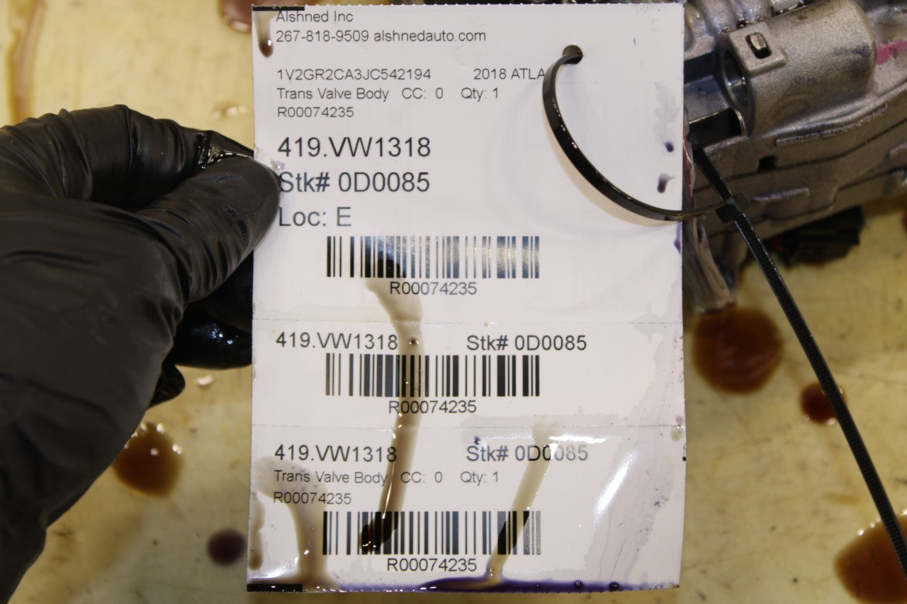 2018-24 Volkswagen Atlas S AWD 8-Spd Auto Transmission Valve Body 100K 09P325039 - Alshned Auto Parts