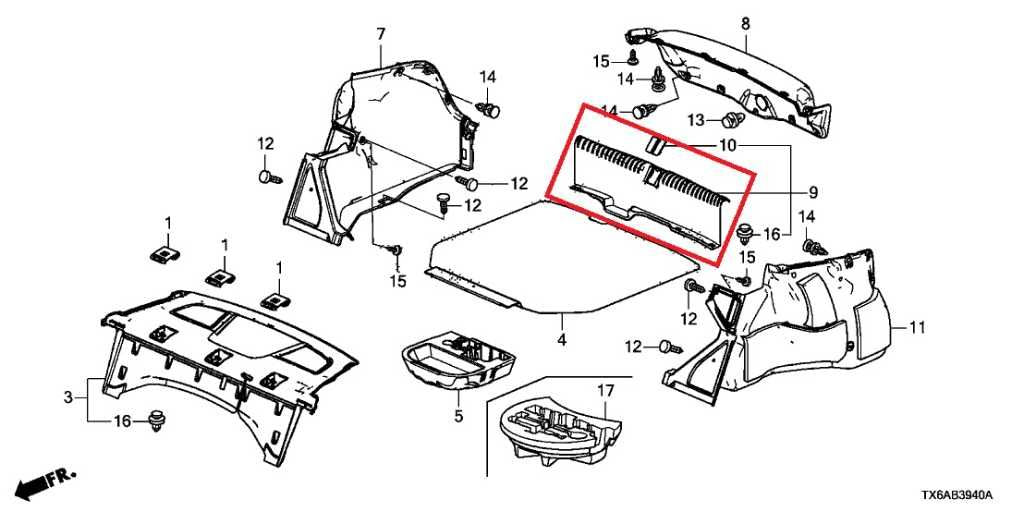 16-22 Acura ILX Tech A-Spec Rear Trunk Loading Sill Scuff Plate 84640-TV9-A23ZA1