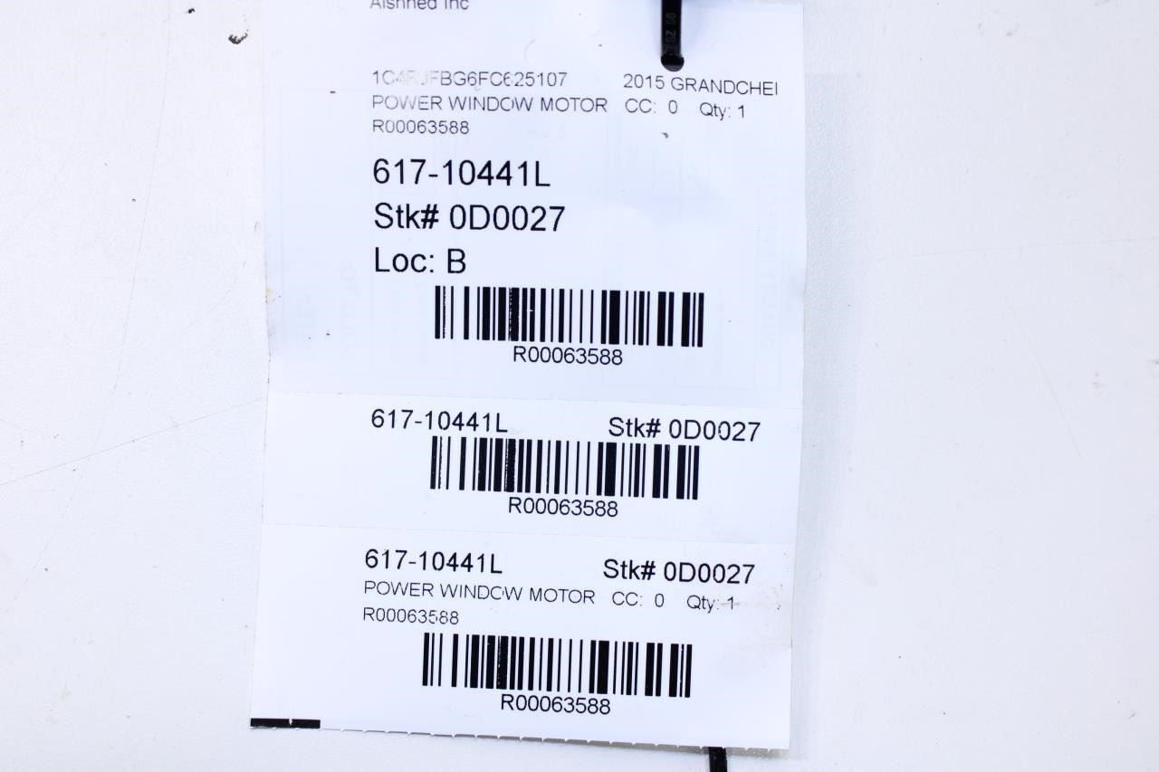 2011-21Jeep Grand Cherokee Front Left Door Window Regulator Motor 68079283AB OEM - Alshned Auto Parts