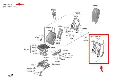 2019-2023 Hyundai Santa Fe Front Left Side Seat Upper Back Frame 88310-S2000 OEM - Alshned Auto Parts