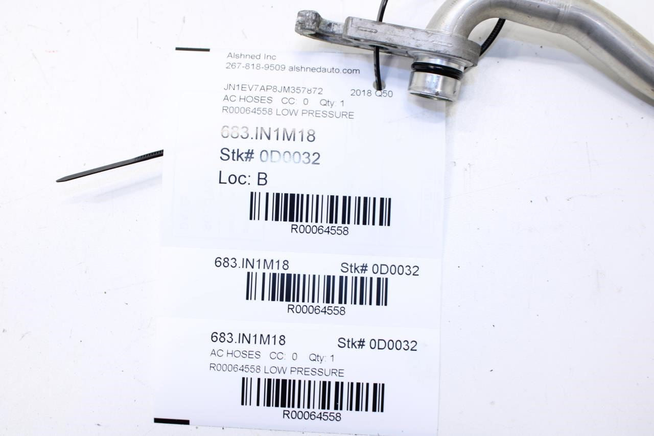 14-20 Infiniti Q50 Luxe AC Conditioner Suction Cooler Low Line Hose 92450-4GB0B - Alshned Auto Parts