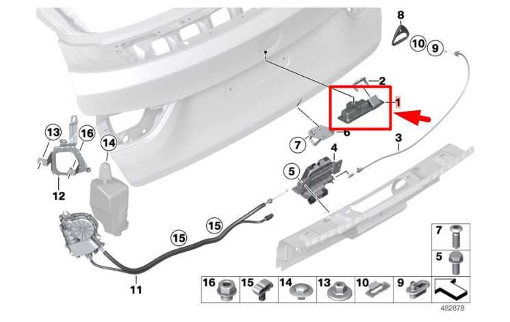 2015-16 BMW 435i Gran Coupe Rear Trunk Lid Release Handle w/ Camera 66539240351 - Alshned Auto Parts
